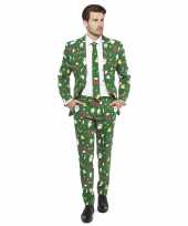 Foute groene business suit kerst thema kersttrui 10077605