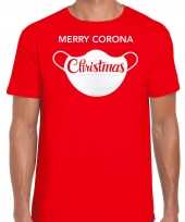 Foute rood kers kerstkleding merry corona christmas heren kersttrui